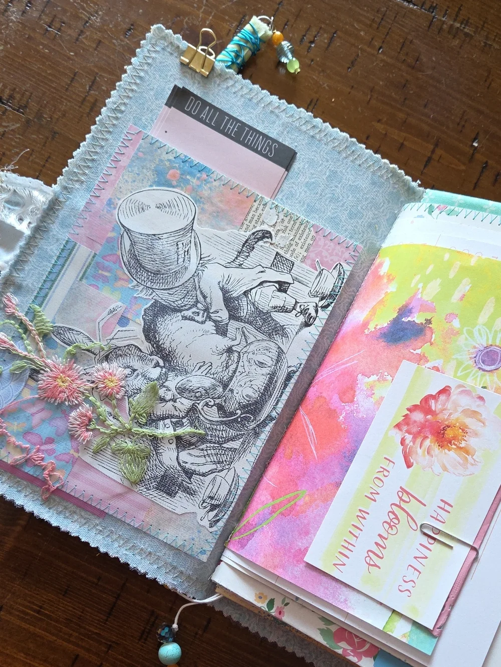 Alice In Wonderland Themed Junk Journal